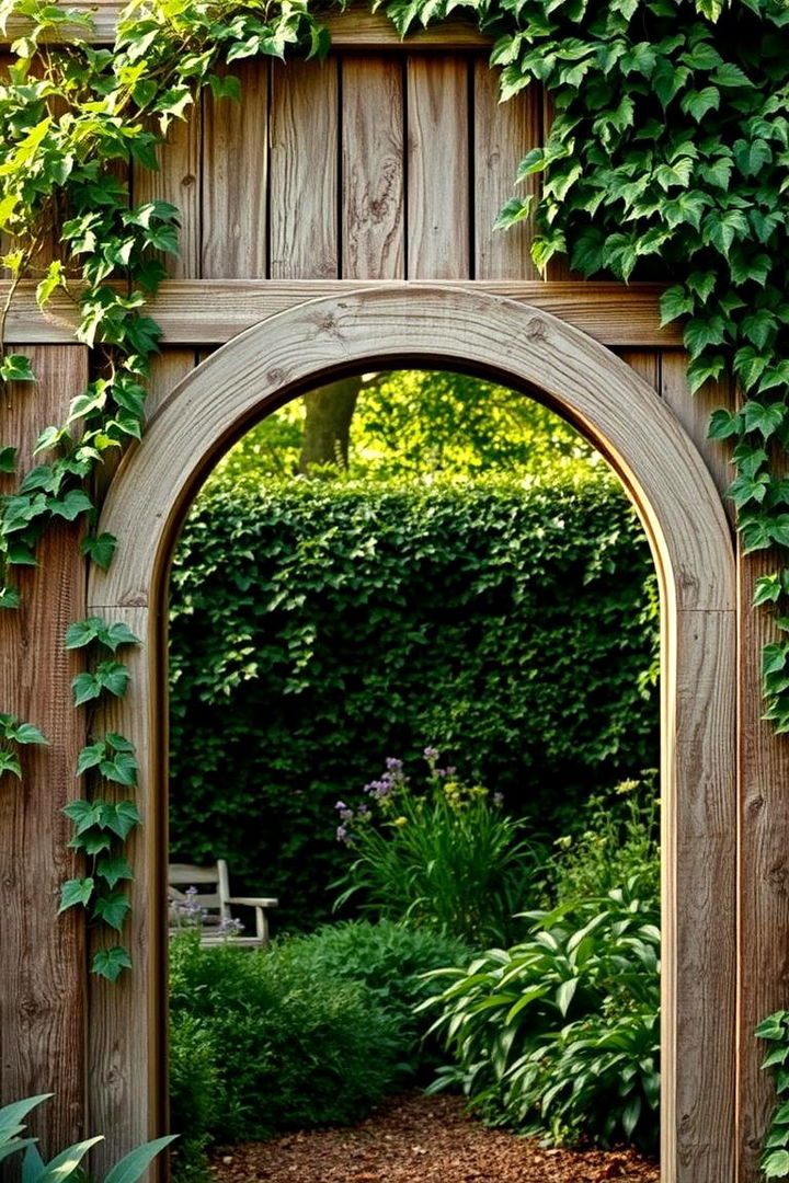 Classic Wooden Arch Entrance - Enchanting Garden Arch Designs for Landscaping