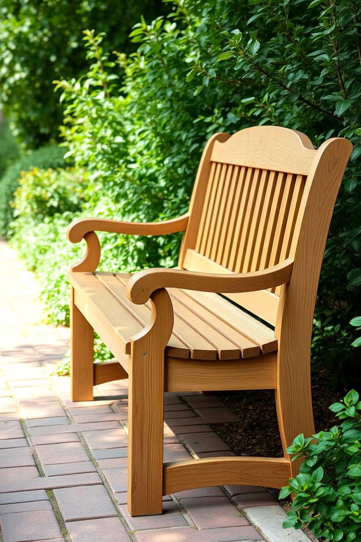 Classic Wooden Bench Garden - Beautiful Garden Bench Ideas for Outdoor Seating