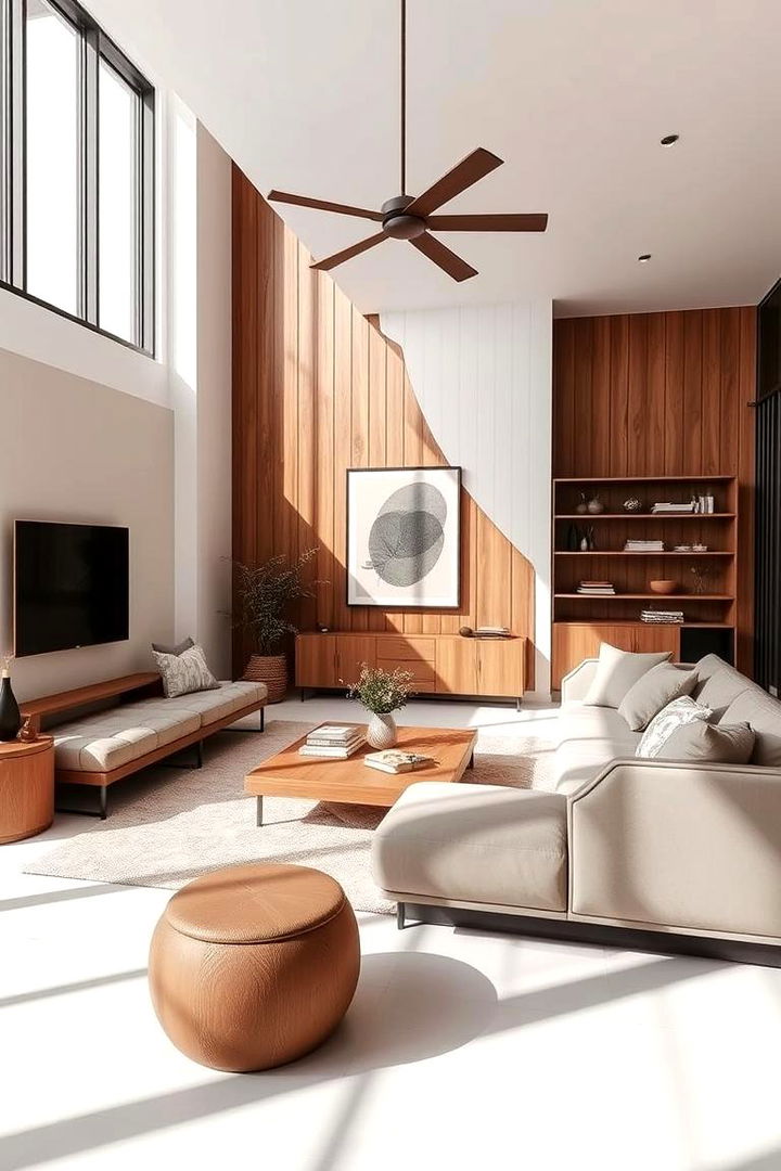 Clean Lines and Warm Accents - Minimalist Modern Boho Living Room Decor Inspiration
