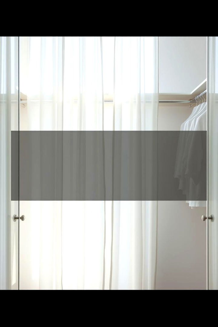 Clean Sheer Elegance - Creative Closet Curtain Ideas for Stylish Organization