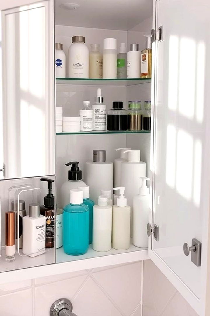 Clear Containers for Enhanced Visibility - Bathroom Cabinet Organizing Ideas for Efficient Storage