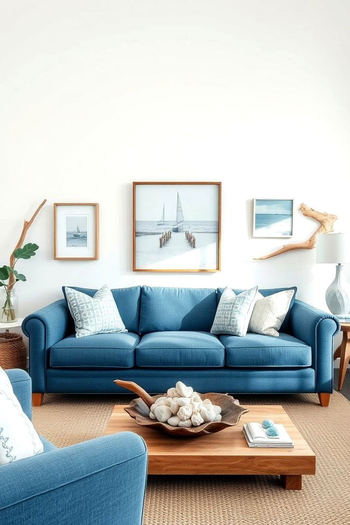 Coastal Blue Oasis - Blue Couch Living Room Styling Tips and Layout Ideas