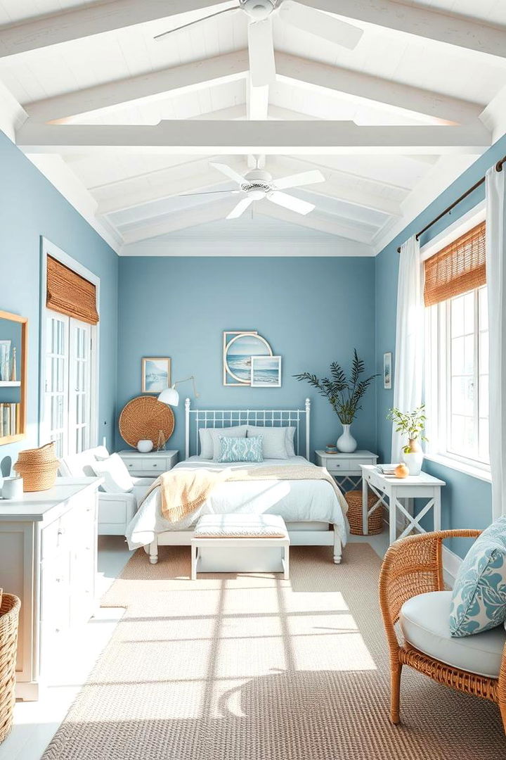 Coastal Blue Retreat - Blue and Purple Bedroom Decor Ideas & Tips