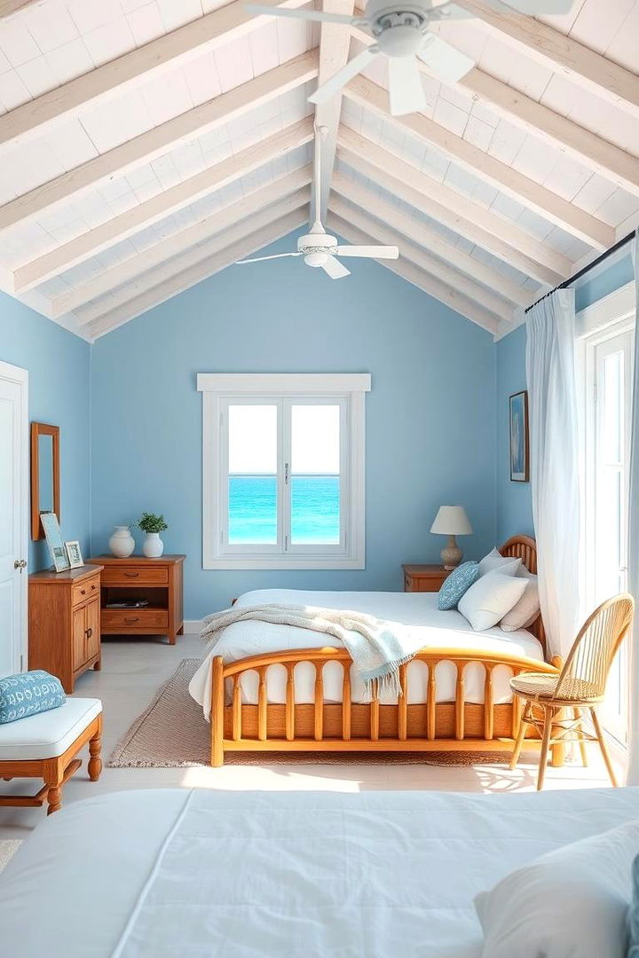 Coastal Calm Retreat - Blue and White Bedroom Ideas for Coastal Charm