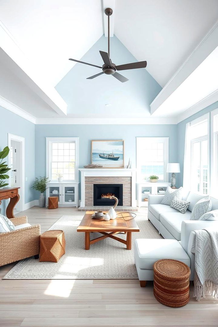 Coastal Charm With Blue and White Accents - Blue and White Decor Ideas for Timeless Style