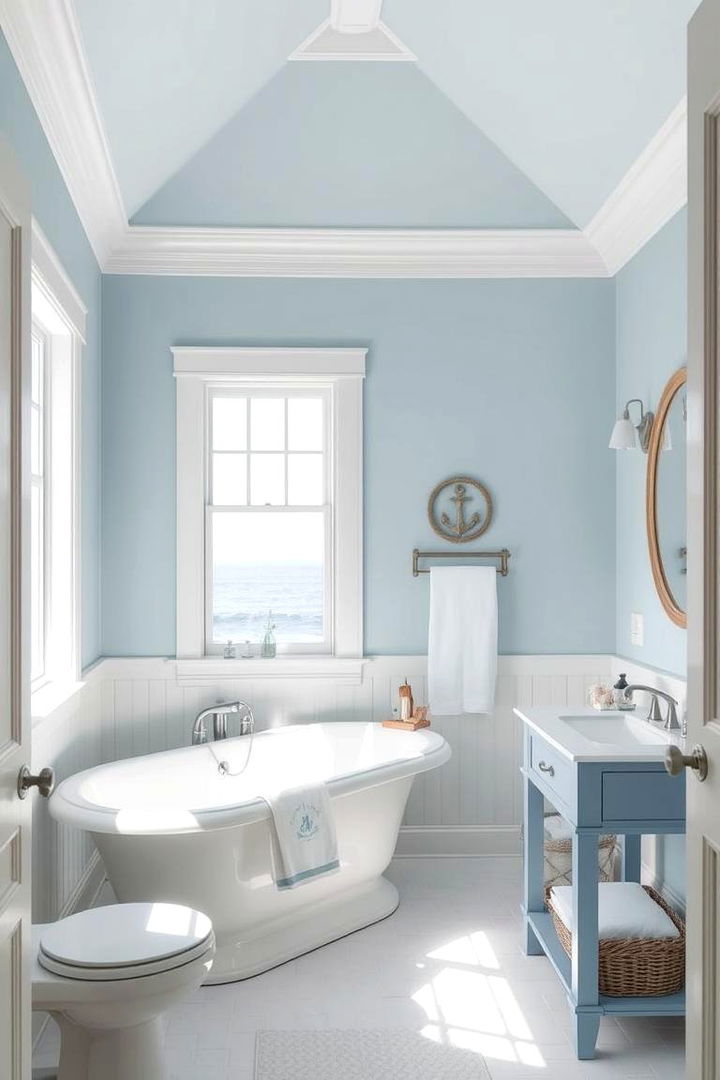 Coastal Color Palette Mastery - Nautical Bathroom Ideas to Create a Fresh Coastal Vibe