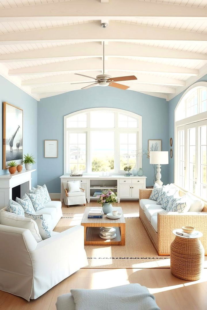 Coastal Haven Escape - Sunken Living Room Designs for Retro-Modern Charm