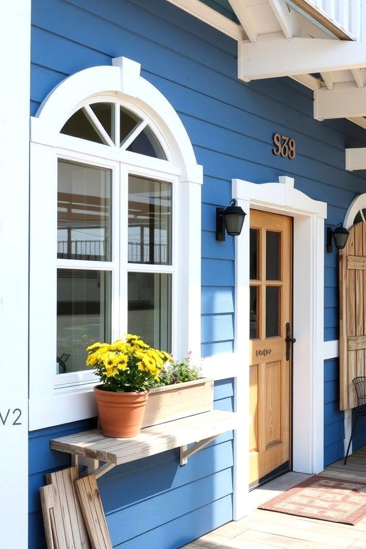 Coastal Nautical Blue - Blue Exterior House Paint Ideas for Curb Appeal
