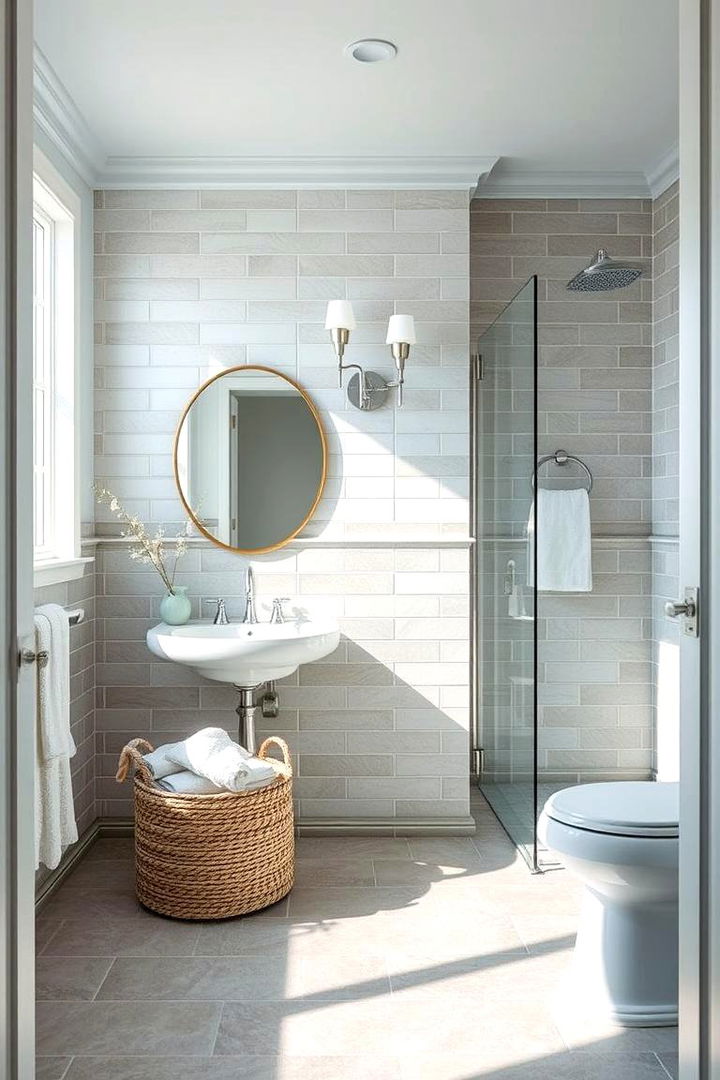 Coastal Serenity Bathroom - Blue and Gray Bathroom Design Ideas & Trends
