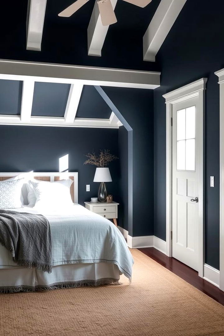 Coastal Serenity - Dark Blue Bedroom Ideas for Serene Sleep Spaces