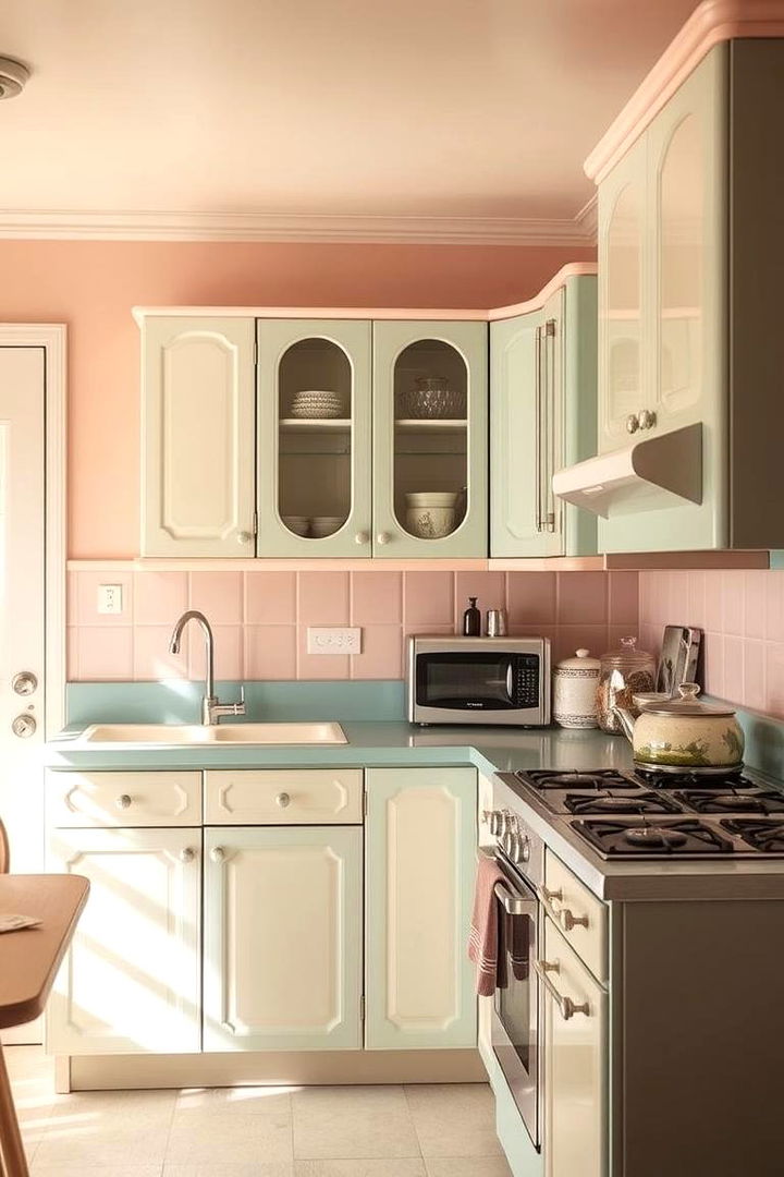Colorful Pastel Palette - Retro Kitchen Ideas for Vintage Charm Revival