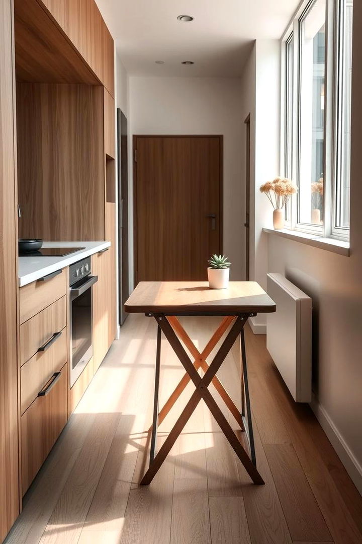 Compact Folding Table Concept - Space-Efficient Small Kitchen Table Ideas for Any Home