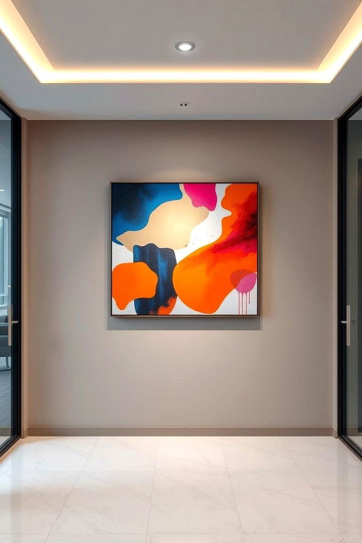 Contemporary Abstract Art - Stylish Office Wall Decor Ideas to Enhance Workspaces