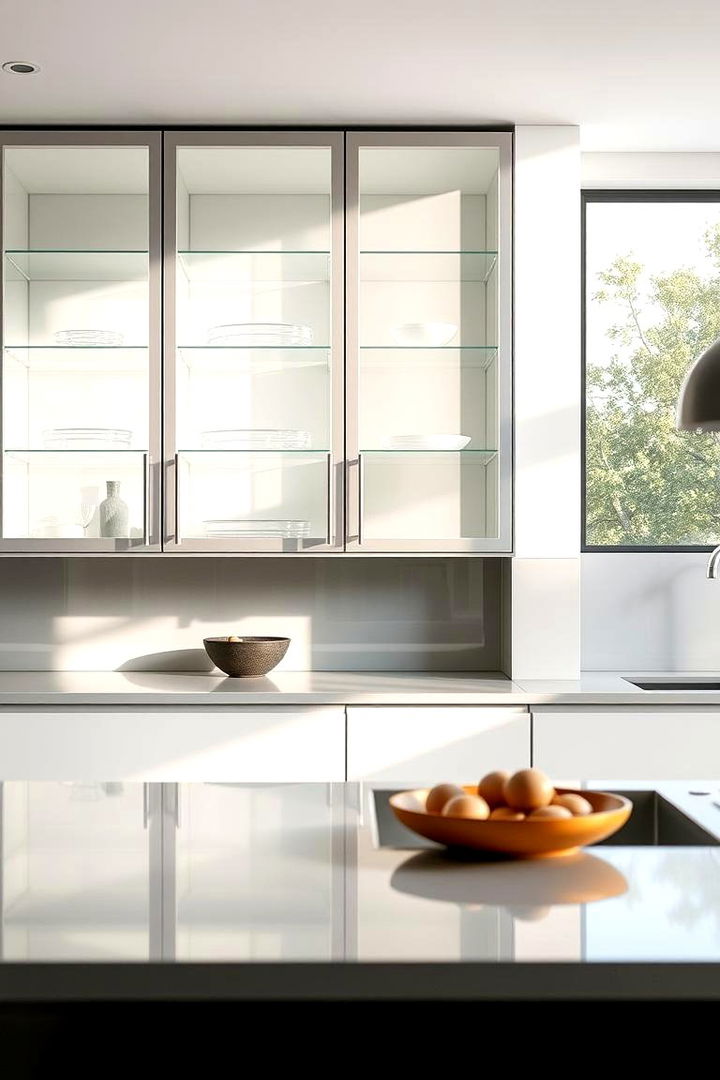 Contemporary Design Appeal - Modern Glass Kitchen Cabinet Ideas for Sleek Designs