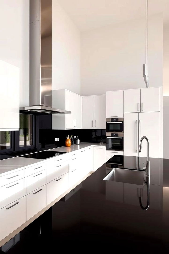 Contemporary Elegance - Dramatic Kitchens With Black Backsplashes: Bold Accent Ideas