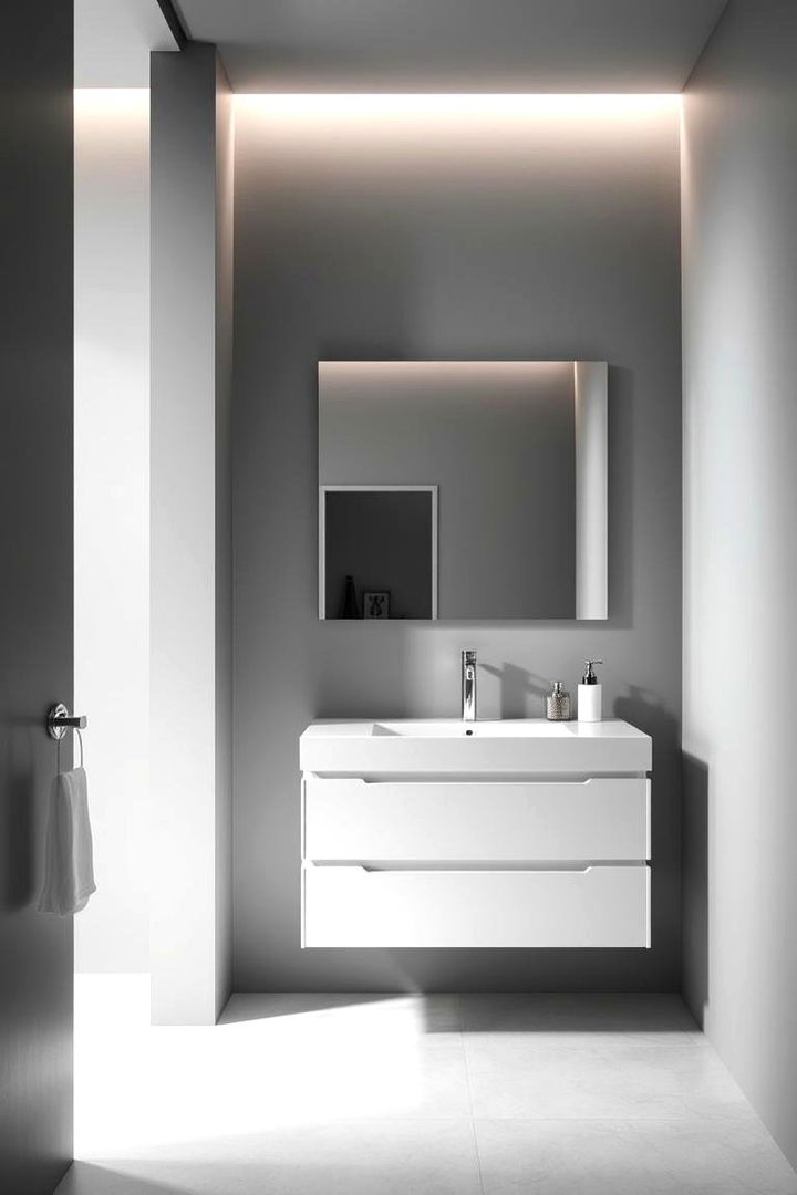 Contemporary Minimalist Ambience - Grey and White Bathroom Ideas for Spa-Inspired Sanctuaries
