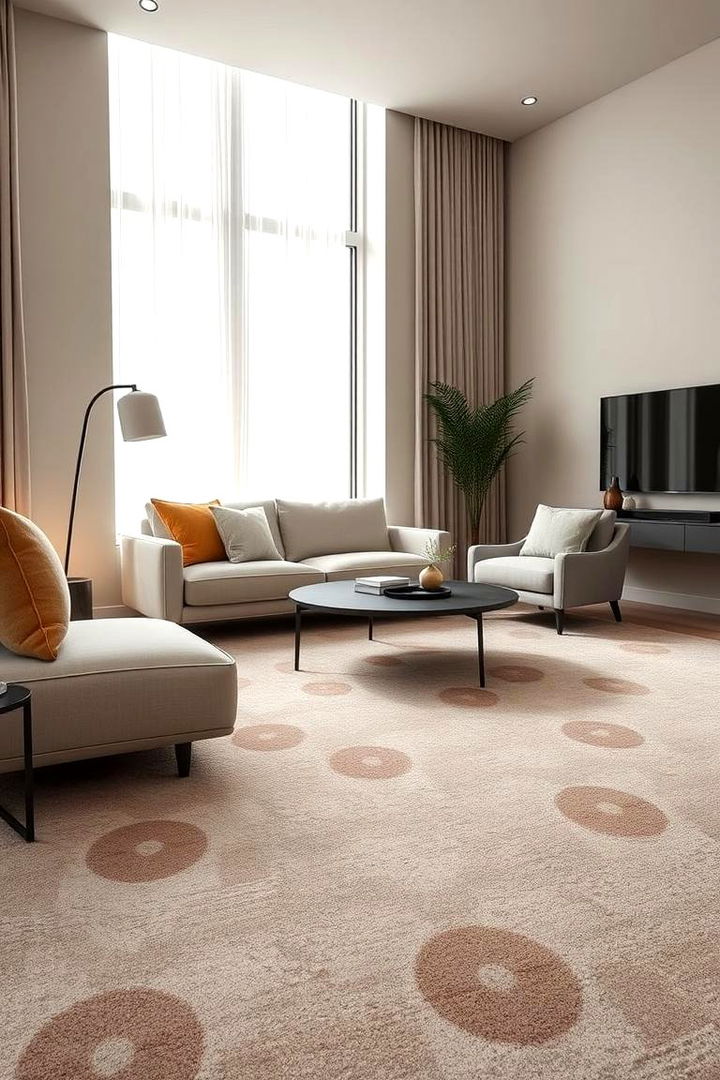 Contemporary Minimalist Carpet Design - Living Room Carpet Ideas for Softness and Warmth