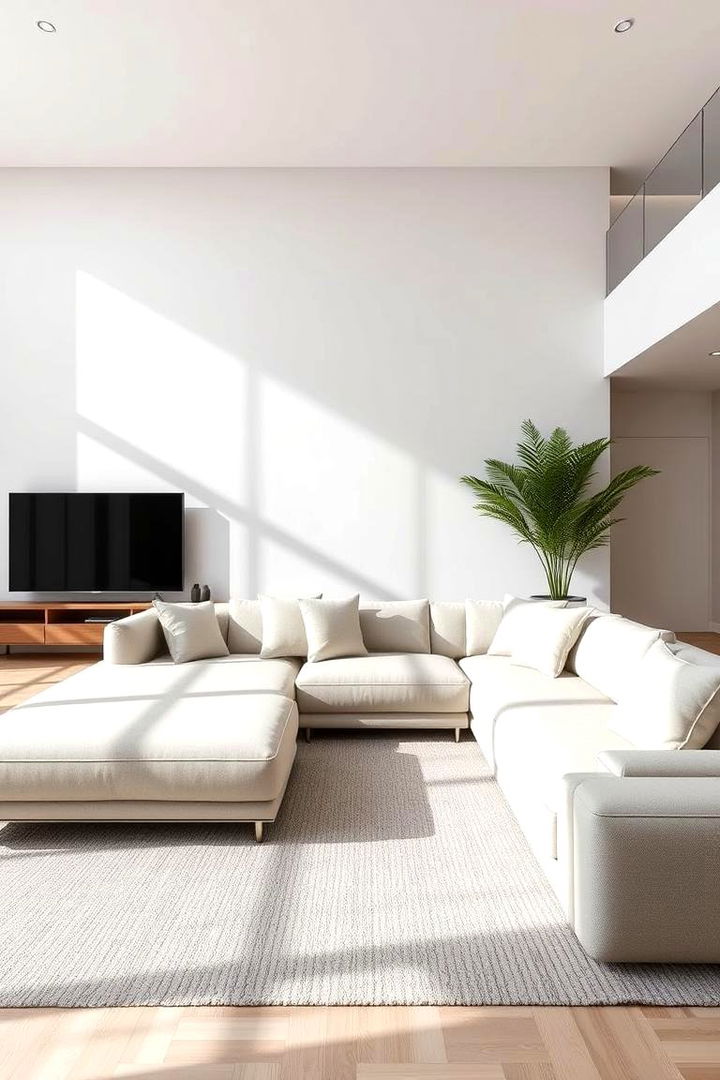 Contemporary Minimalist Elegance - Living Room Couch Ideas for Comfortable Seating