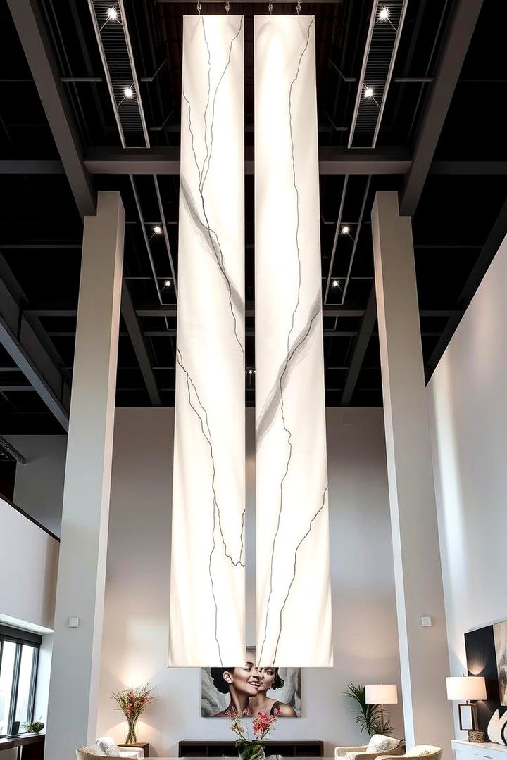 Contemporary Vertical Art Installations - High Ceiling Wall Decor Ideas to Elevate Tall Spaces