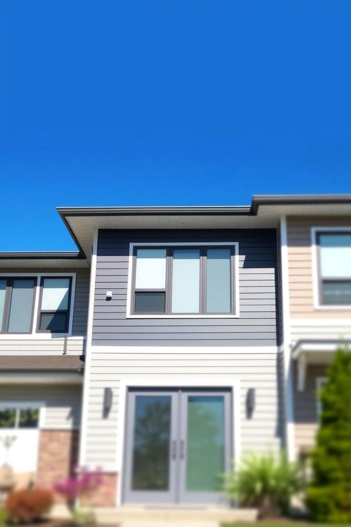 Contrasting Modern Facade - Two-Tone Siding Designs for Dynamic Exteriors