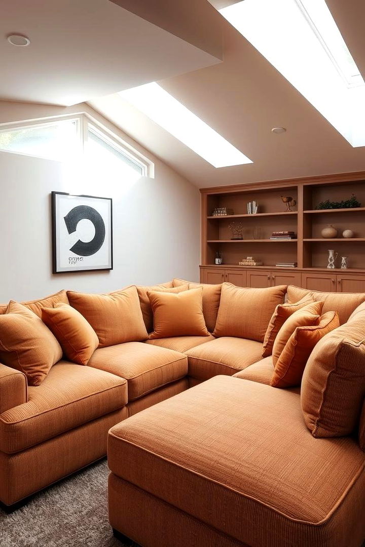 Cozily Inviting Sectional Sofa - Basement Furniture Ideas to Optimize Your Lower Level