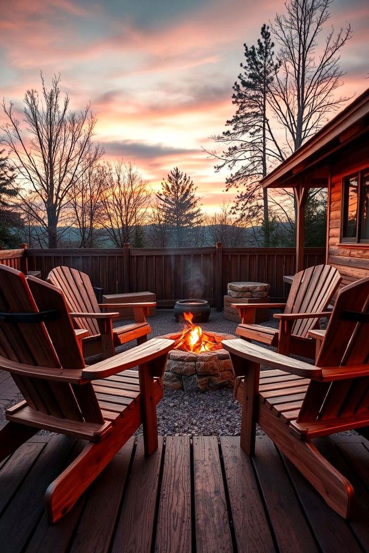 Cozy Adirondack Chairs - Fire Pit Seating Ideas for Social Outdoor Layouts