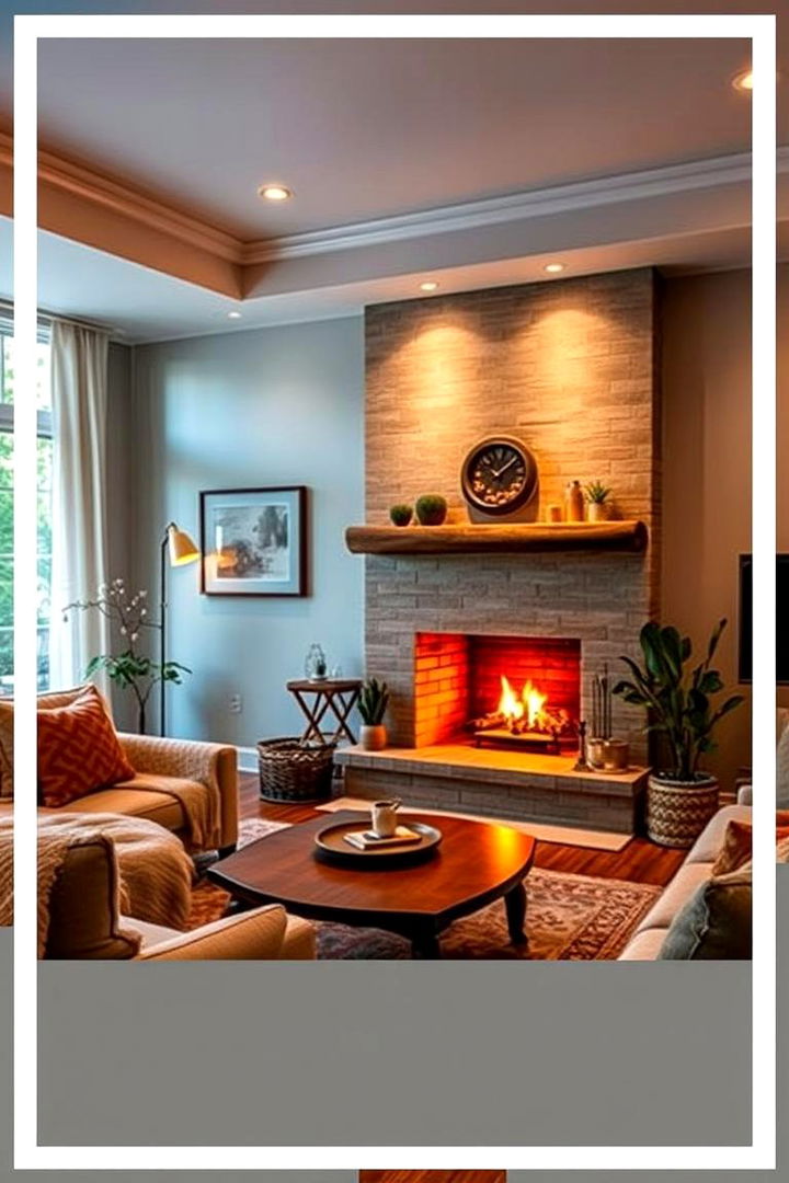 Cozy Ambience Lighting - Warm Fireplace Lighting Ideas for a Cozy Ambiance