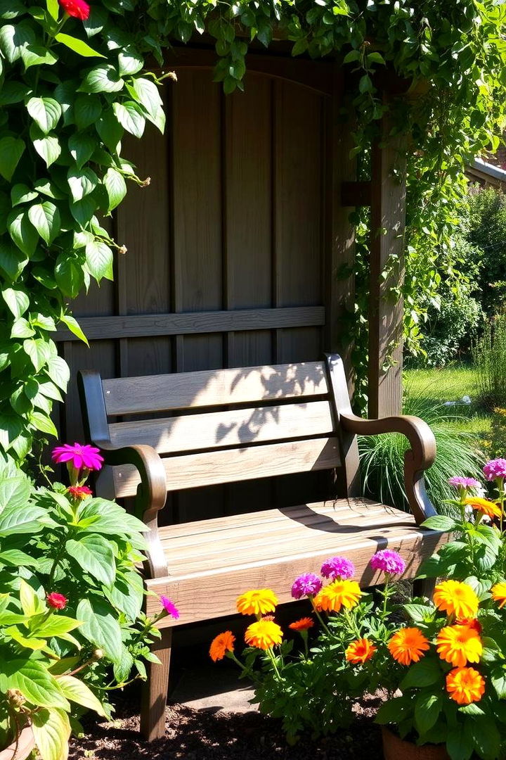 Cozy Bench Garden Nook - Cozy Garden Nook Ideas for Relaxing Outdoor Escapes