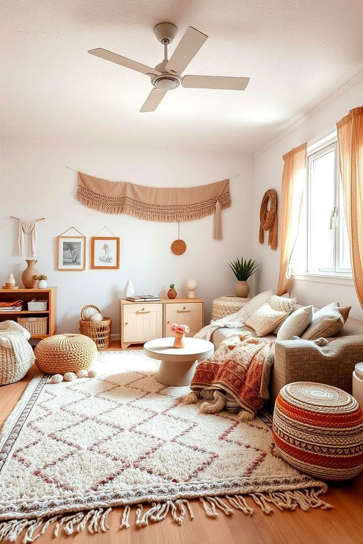 Cozy Bohemian Rugs and Textiles - Boho Toddler Room Ideas for a Cozy, Chic Space