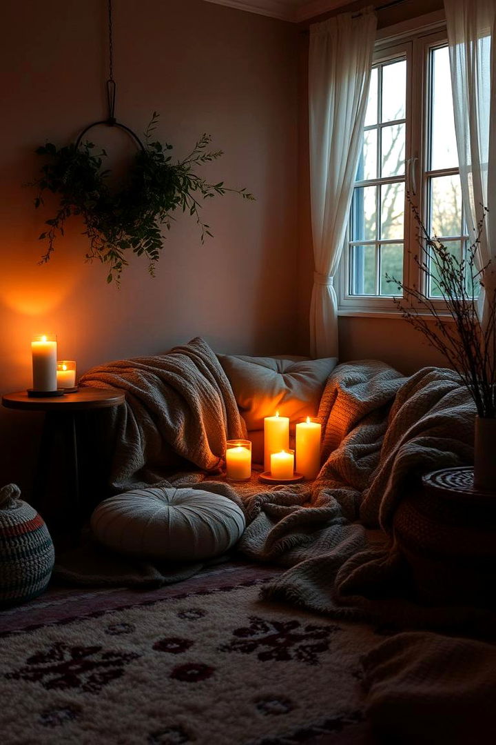 Cozy Candle Nook - Corner Decoration Ideas to Maximize Small Space Efficiency