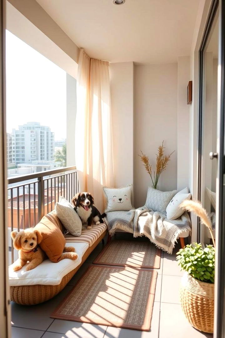 Cozy Canine Nook - Safe Dog Balcony Ideas for Urban Pet Living