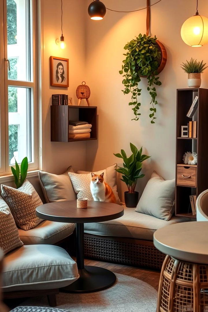 Cozy Cat Cafe Corner - Cat Room Ideas for a Feline-Friendly Home Environment