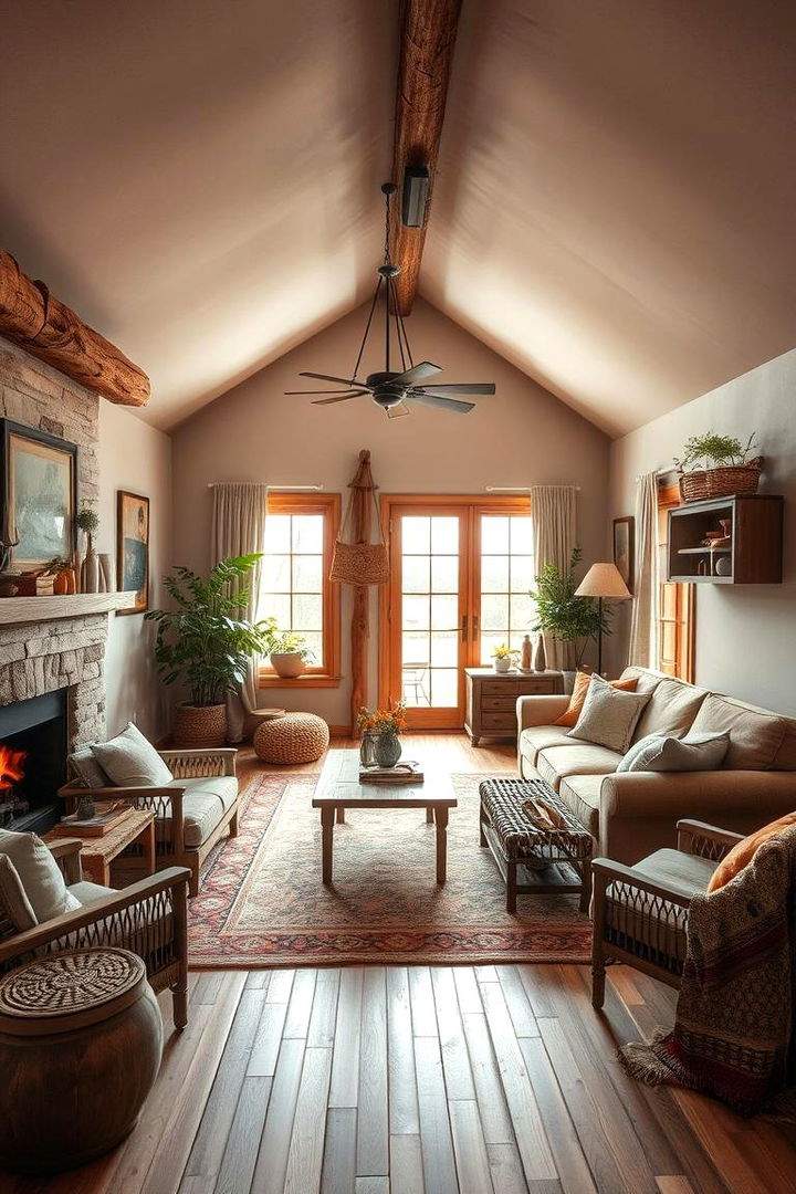 Cozy Earthy Tones - Rustic Small Living Room Ideas for a Charming Ambiance