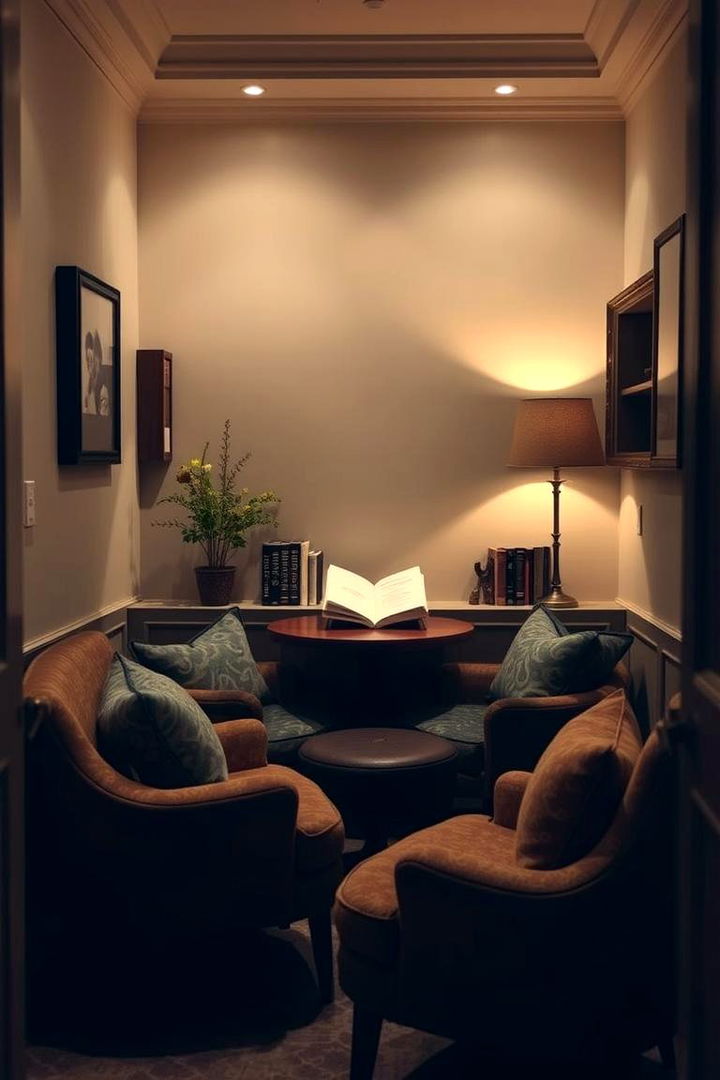Cozy Literary Nook with Plush Seating - Cozy Reading Room Ideas for Book Lovers