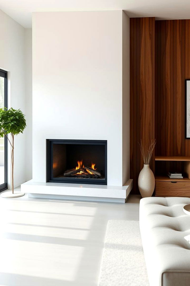 Cozy Minimalist Corner Gas Fireplace - Modern Corner Gas Fireplace Ideas for Energy-Efficient Homes