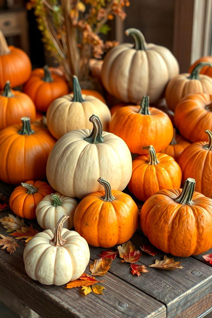 Cozy Pumpkin Displays - Inviting Fall Decor Ideas to Elevate Your Home Aesthetic