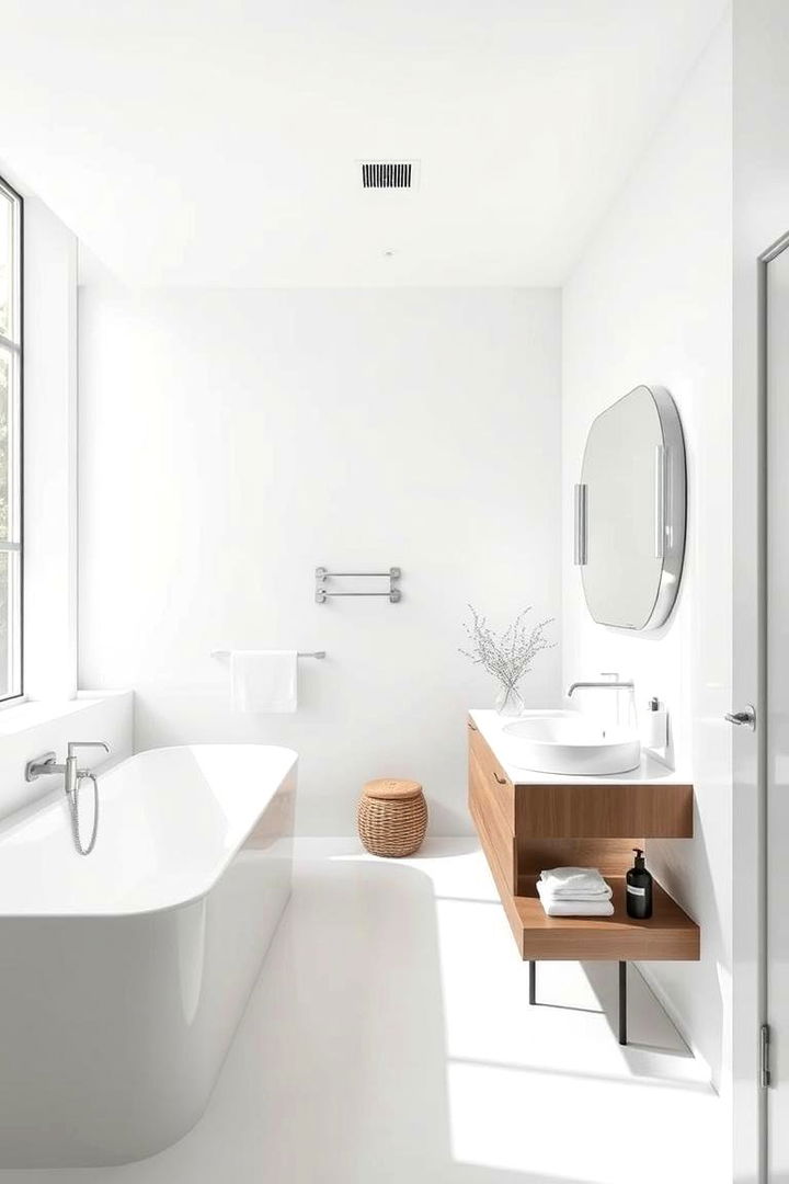 Crisp White Bathroom for a Clean Timeless Look - Bathroom Color Ideas: Refresh Your Space with Hue