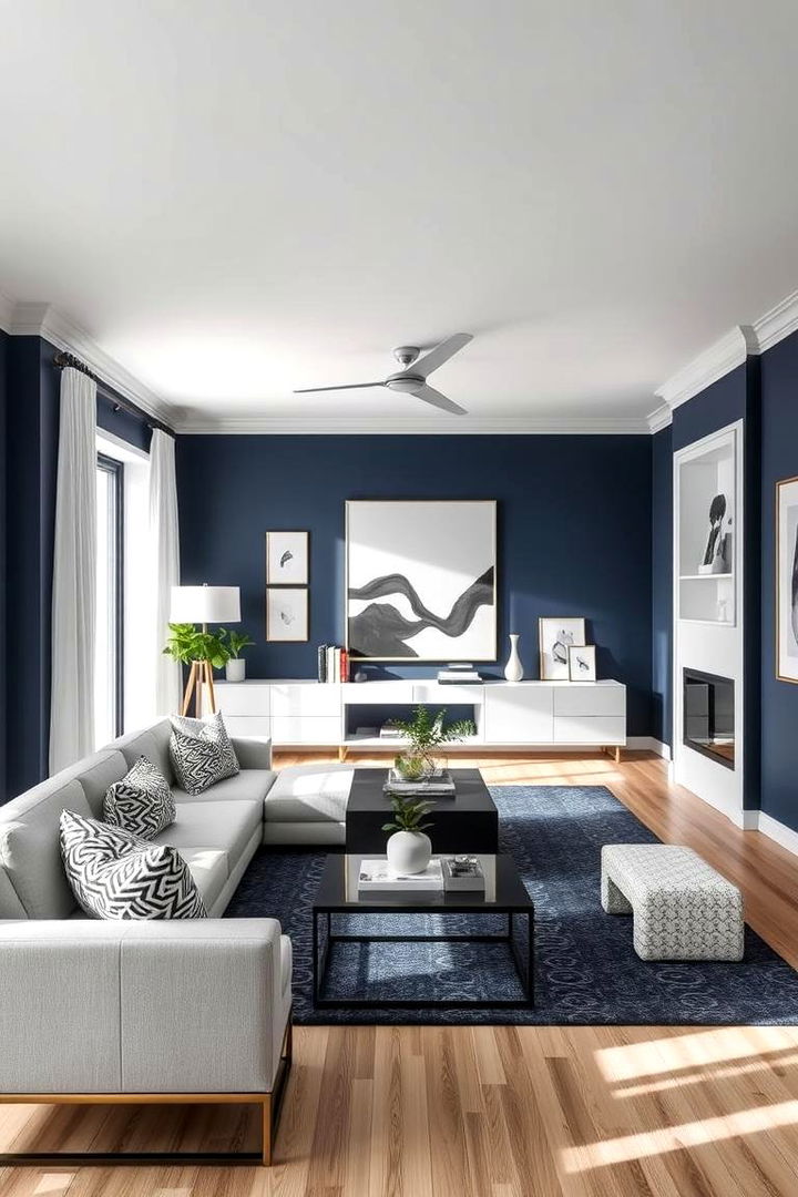 Crisp White Elegance - Designer Colors That Perfectly Complement Navy Blue