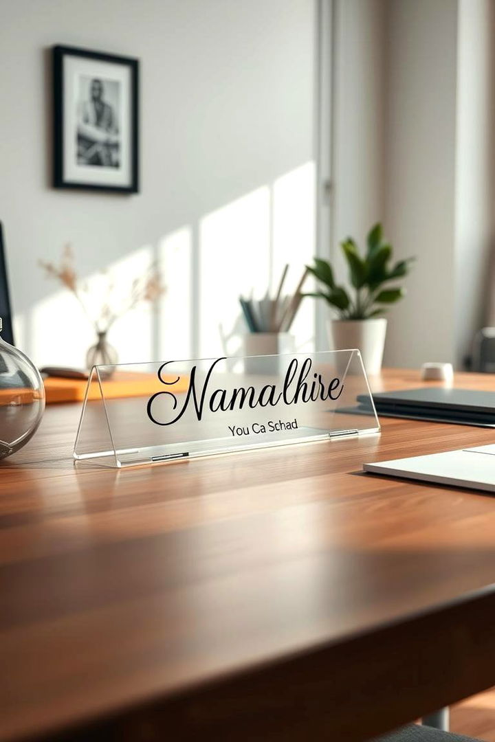 Customized Name Plate - Desk Decor Ideas to Boost Productivity and Style