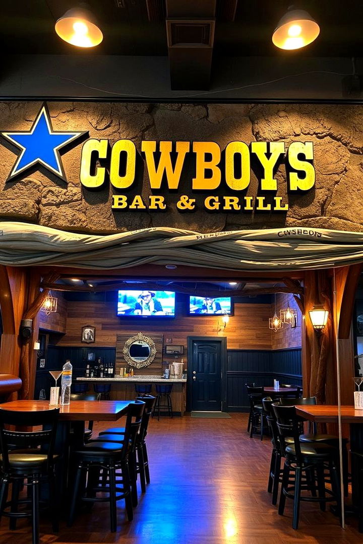 Dallas Cowboys Bar and Grill - Dallas Cowboys Man Cave Ideas for Diehard Fans
