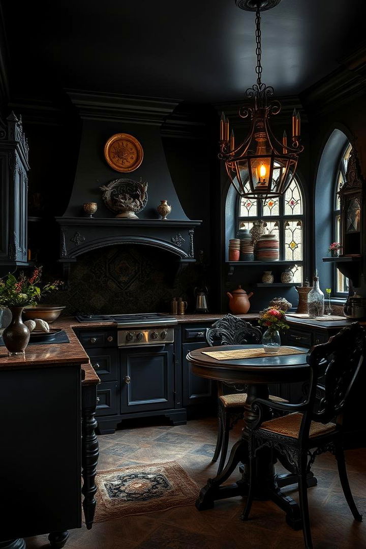 Dark Color Palette Focus - Gothic Kitchen Ideas for Dramatic Culinary Spaces