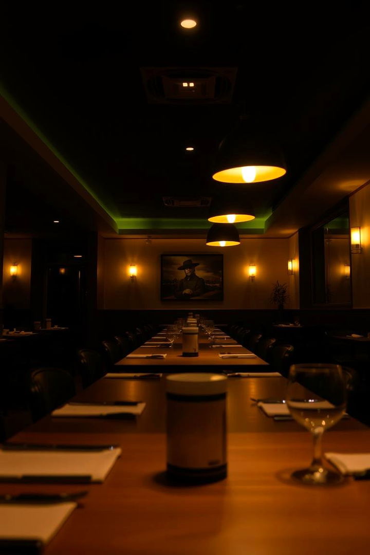 Dark and Cozy Lighting - Moody Dining Room Concepts for Dramatic Dinner Spaces