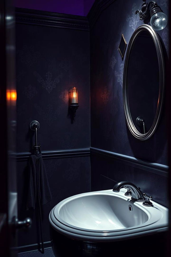 Dark and Moody Color Schemes - Gothic Bathroom Ideas: Moody & Dramatic Design Inspirations