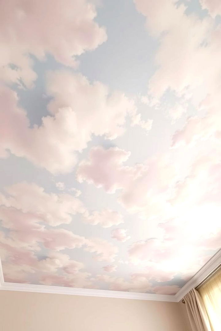 Dreamy Cloud Ceiling - Cloud Themed Bedroom Ideas for Ethereal Sleep Spaces