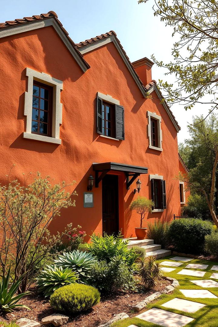 Earthy Elegance Uncovered - Home Exteriors with Natural Clay Siding Color Inspirations