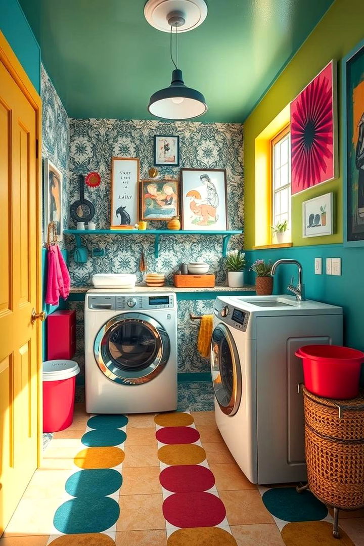 Eclectic Color Palette for a Boho Laundry Room - Boho Laundry Room Ideas with Bohemian Flair