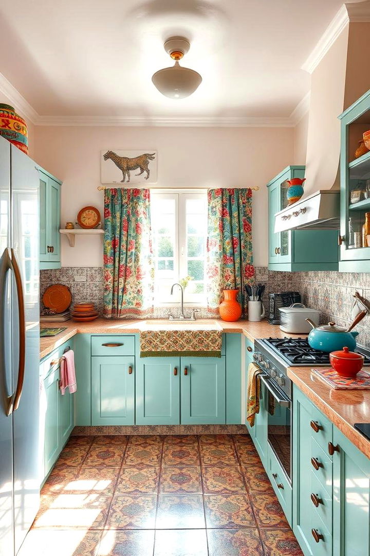 Eclectic Pattern Integration - Boho Kitchen Ideas for Eclectic Culinary Spaces