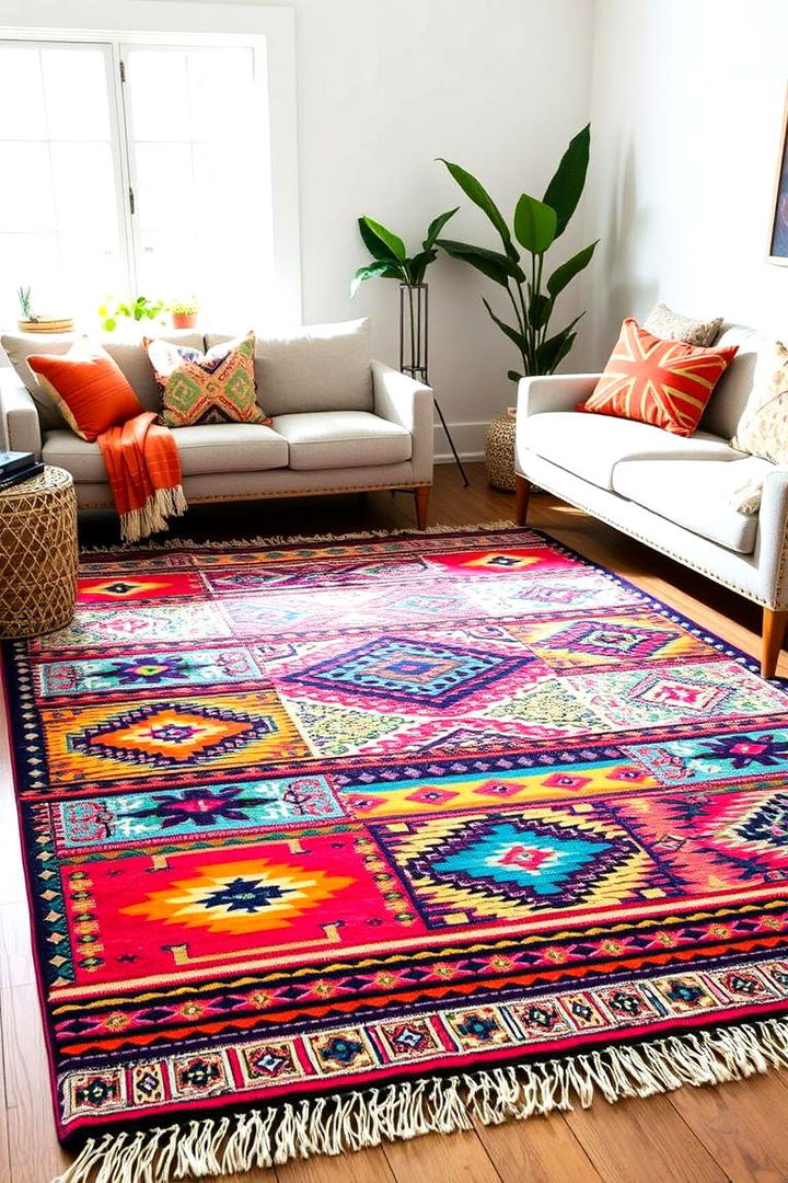 Eclectic Patterns - Boho Rug Ideas to Anchor Eclectic Interiors