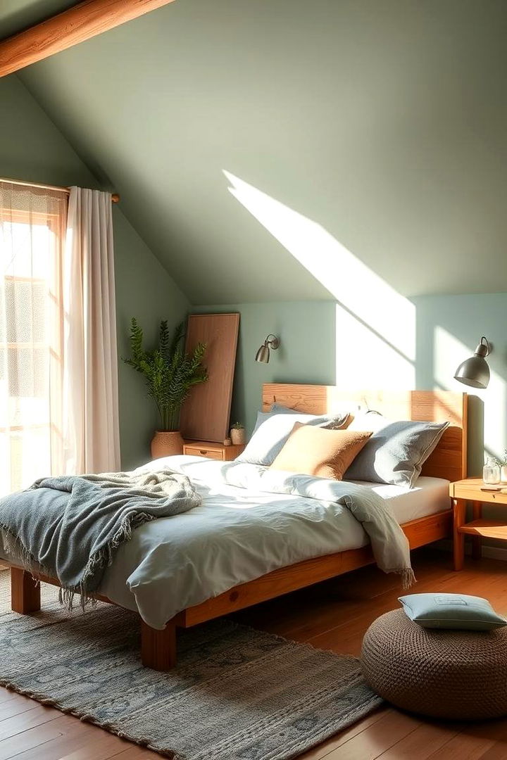 Eco Friendly Elegance - Green & Grey Bedroom Ideas for Calming Modern Retreats
