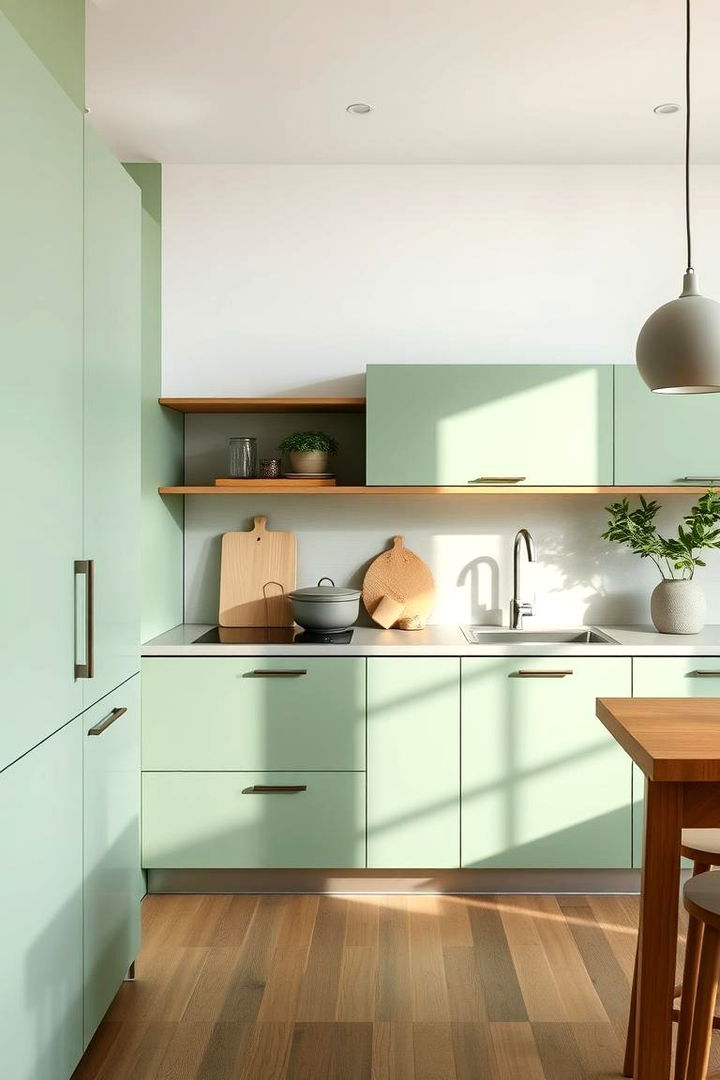 Eco Friendly Minimalist Cabinets - Green Kitchen Cabinet Ideas for Bold & Fresh Designs